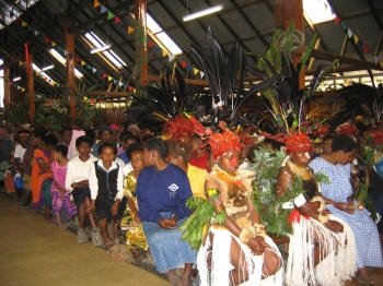 Papua N. Gw. w kościele strona dziewcząt
